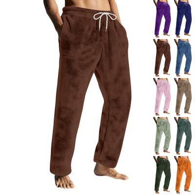 Erkek Büzgü Cepli Flanel Pantolon Ev Giyimi Pijama Pantolonu