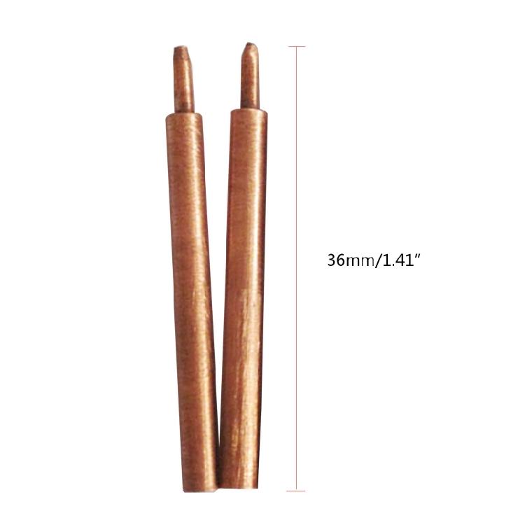 2Pieces Spot Welding Pin Alumina Copper Material Welding Feet Needle 36mm Weldin