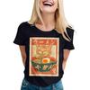 Womens Summer Tops Womens Tops and Blouses Cat Ramen Funny Graphic Tees Cat Anime T Shirt Summer Shirt for Women