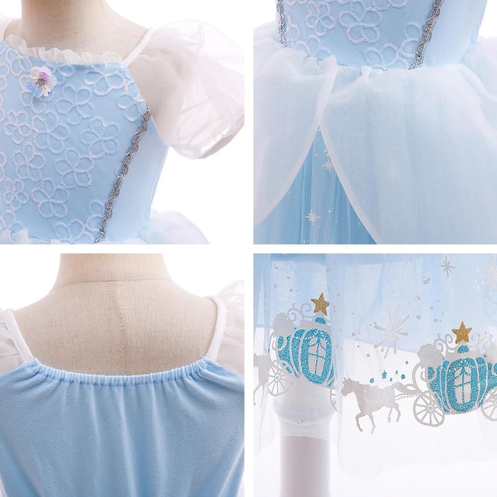 QOOLY Prinzessinnen-Cosplay-Kostüm mit luxuriösem, süßem Design, perfekt für oder als Geschenk für Cos-Größe Kleidung, Kinder-Accessoires, Mädchen-Einteiler, Kinder