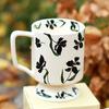 Shangqi Vintage Iris Ceramic Goblet (Set of 2)