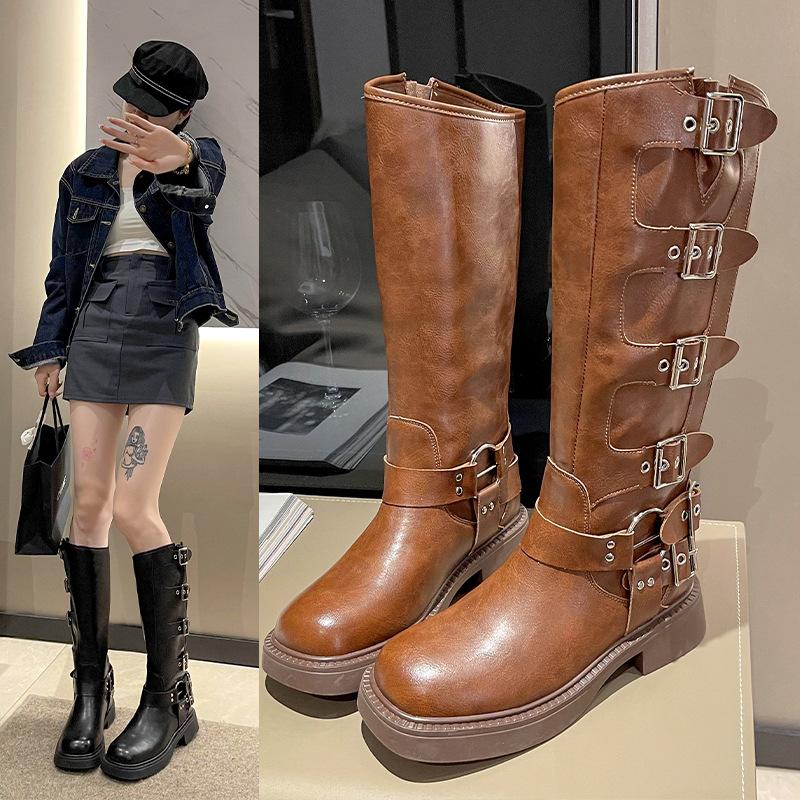 British casual slim French versatile boots women's summer 2025 new western cowboy knight boots