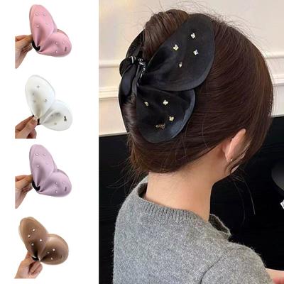 Жіноча заколка для волосся Форма бантика Сітчаста пряжа Літня Велика Задня частина голови Волосся