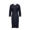 VEROMODA Detachable Collar & Cuff Denim Midi Dress