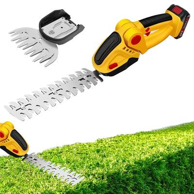 2'si 1 Arada Kablosuz Elektrikli Çit Budama Makinesi Şarj Edilebilir Elde Taşınabilir Ev Çalı Ayıklama Budama Biçme Makinesi Bahçe Aletleri