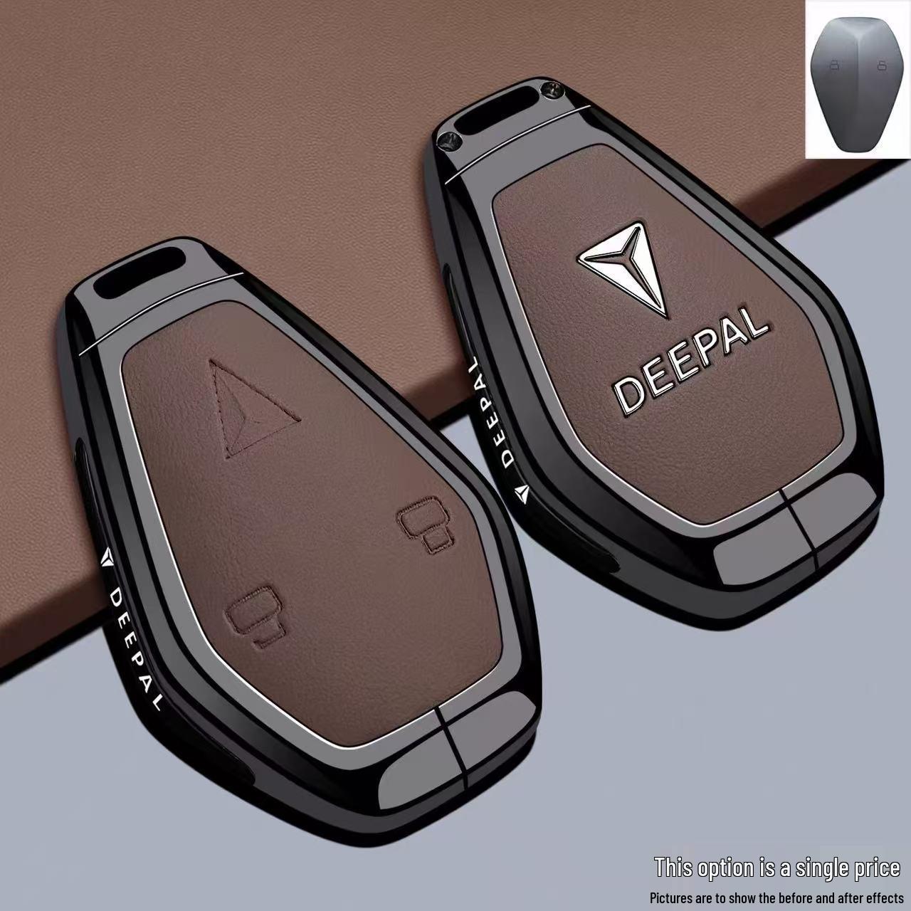 

Dark Blue Key Case for Deepal L06/SL03 with Buckle, NFC Card Slot, and Car Bag