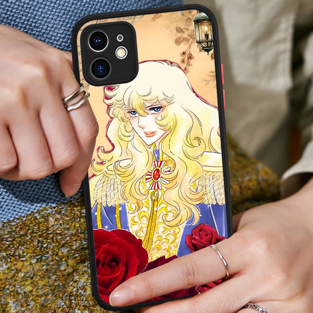 Rose Of V-Versailles Lady Oscar Phone Case For IPhone 13 12 X XS MAX Pro Max 16 15 11 14 Pro Max Shockproof Matte Cover
