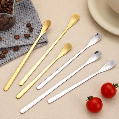 Stainless Steel Long Handle Spoon for Melon Seeds, Coffee, Dessert, Ice, and Tea
