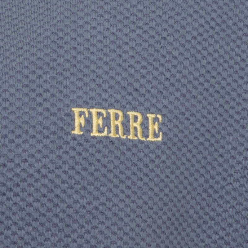 Men's Textured Cotton T-shirt with Embroidered Logo GIANFRANCO FERRE