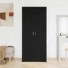 Wardrobe with Door Black Oak Effect 80 X 50.5 X 180 Cm