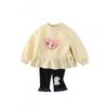 2026 Winter Toddler Girls Warm Fleece Hoodie Pants Set Princess Style Outfit 1-3 Years