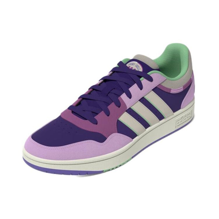 Adidas Neo Hoops 3.0 Comfortable Casual Durable Low-Top Skate Shoes Women Sneakers Purple GZ9478