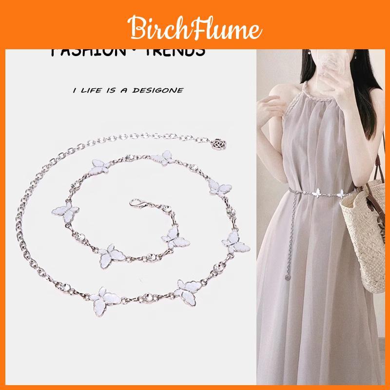 Butterfly Waist Chain For Women Metal Chain Belt Summer Elegant Jewelry Accessory For Dresses