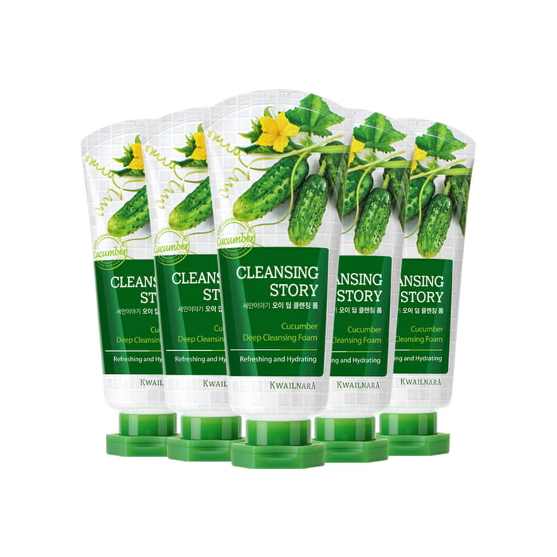 Washing Story Cucumber Cleansing Foam 120g x 5