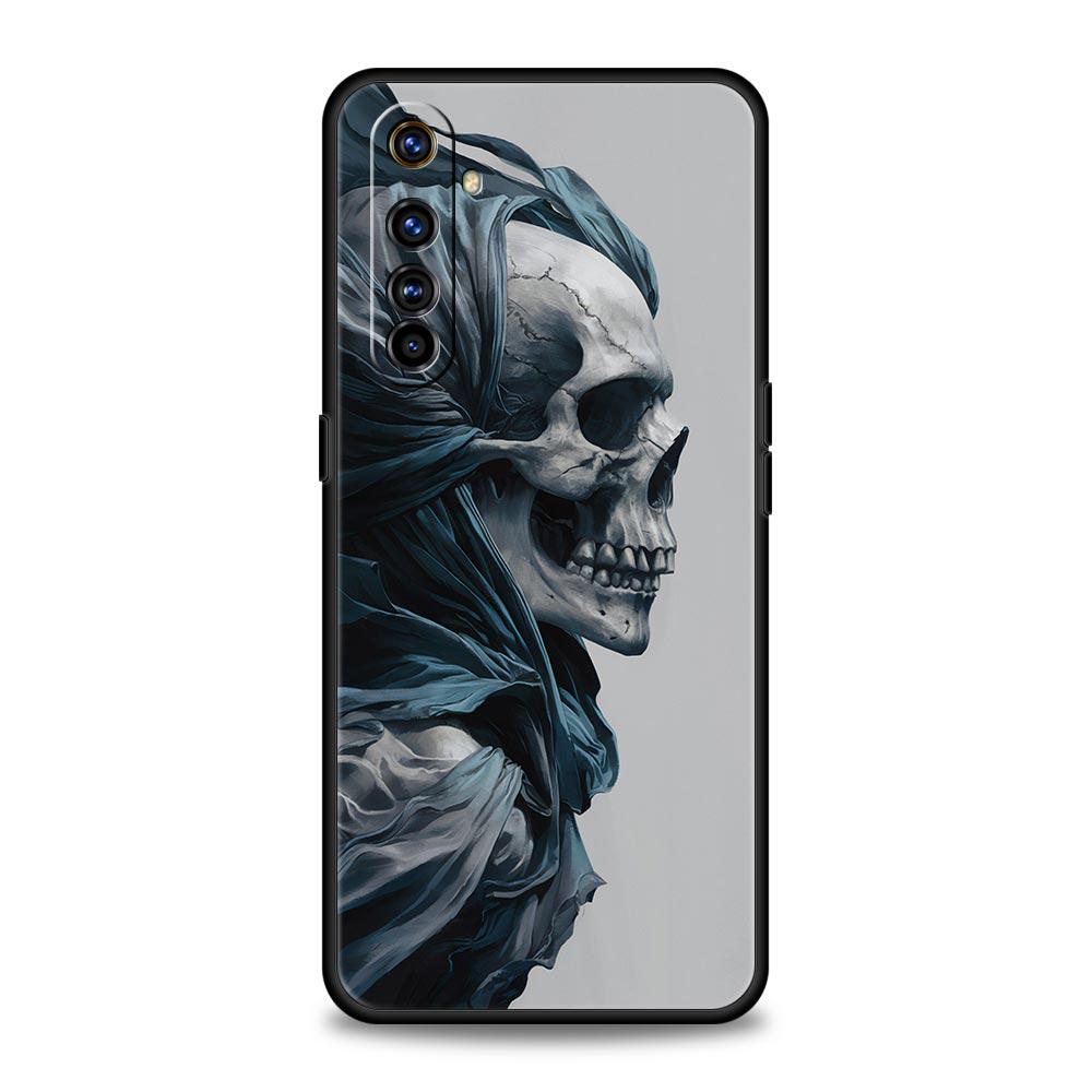 Skeleton Skull Case For Realme C67 C63 C55 C53 C35 C25 C21 GT 2 3 5 6 10 11 12 13 Pro Plus 5G Soft TPU Phone Cover Fundas Capas