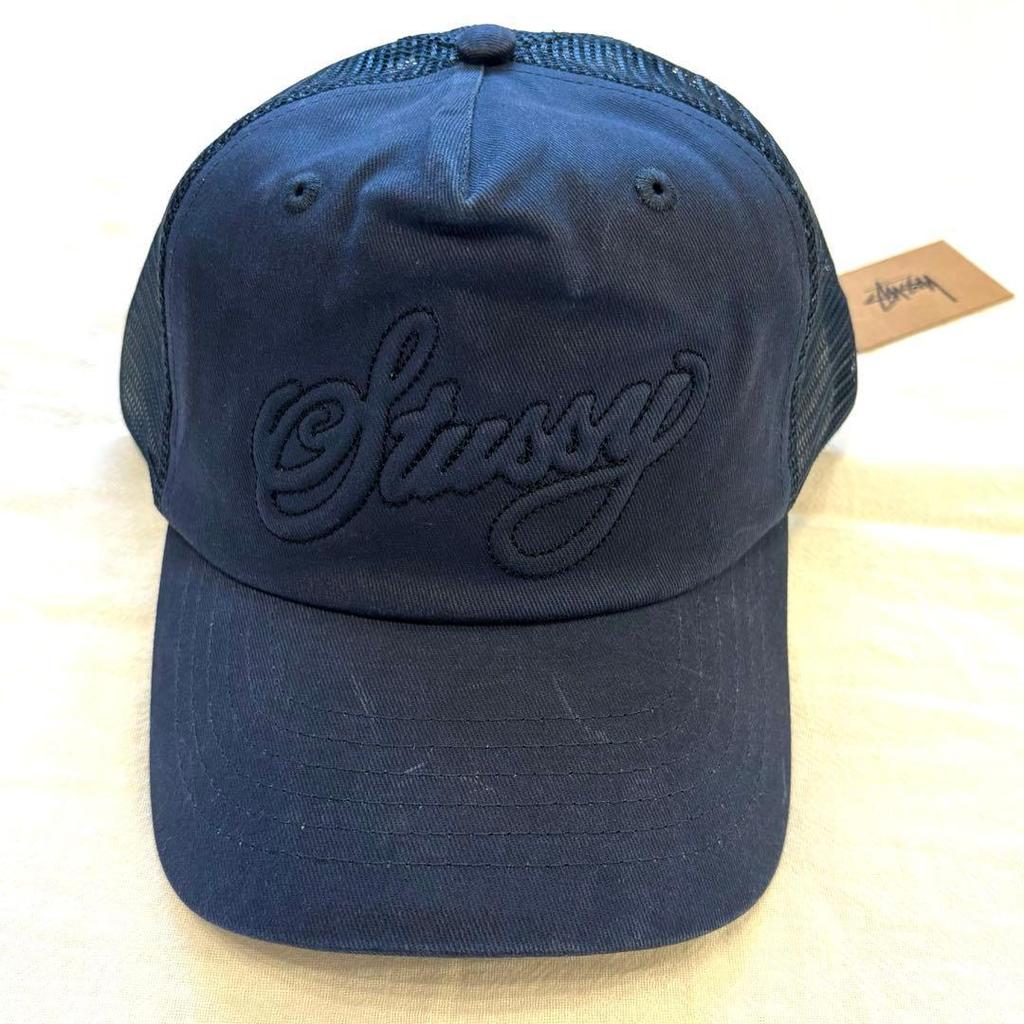 Used New Stussy CURSIVE STITCH SNAPBACK TRUCKER