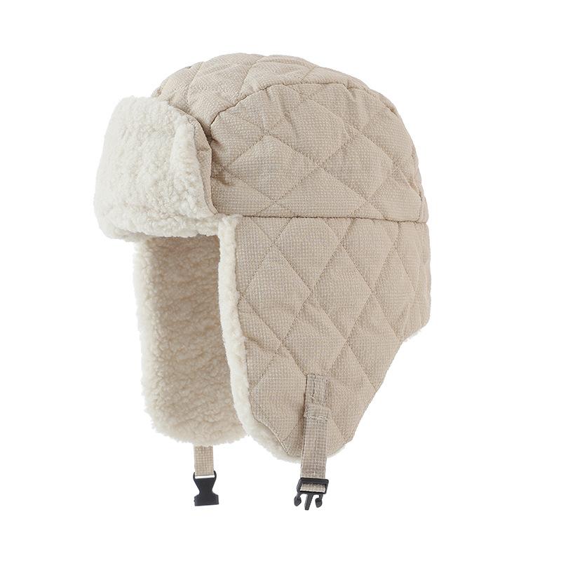 Autumn and Winter Hats for Women  Big Head Circumference Thickened Warm Windproof Lei Feng Hat Fashionable and Versatile Ear Protection Hat