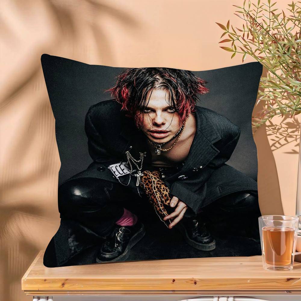 Popular Music Singer YYungblud Maple Design Cushion Cover Happy Autumn Harvest decor Holiday Decorati Pillow Cover