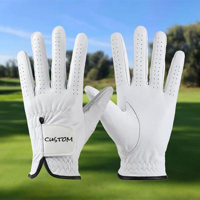 Personalized Customized Golf Gloves Sports Men And Women Non-slip Wear-resistant Comfortable Soft Leather Breathable Sports Gloves