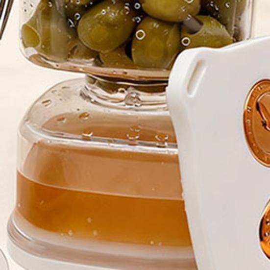 Pickle Jar with 2 Forks Dry Wet Separation Pickle Juice Separator Jar Large Capacity Leakproof Pickled Vegetable Airtight Container
