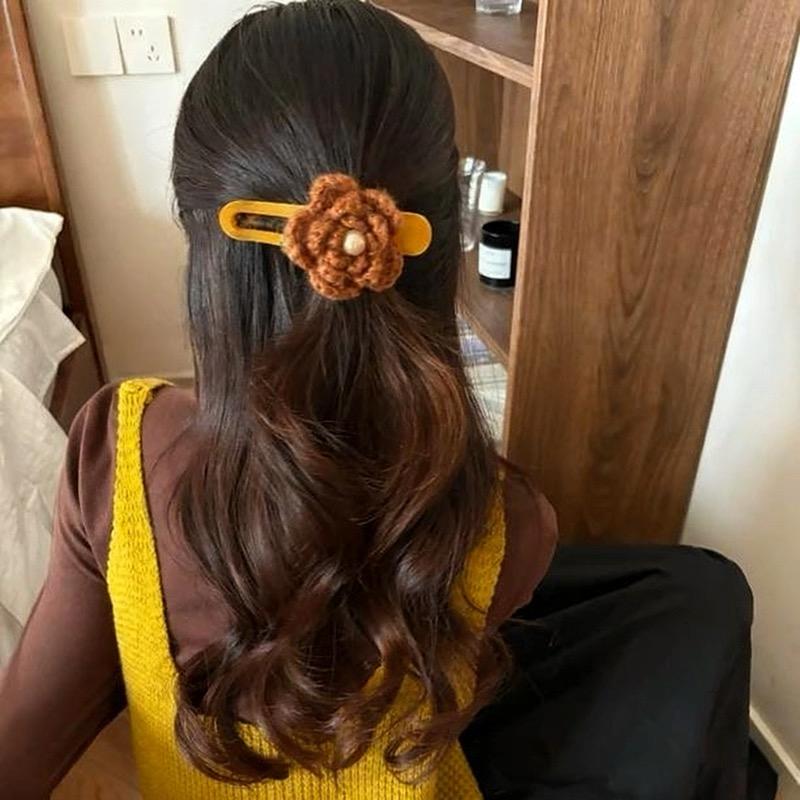 Statement Samt Blume Haarspange Haarnadeln Koreanisch Hinterkopf Haarspangen Haarklammer Haargriff für Frauen Haarschmuck Ornament