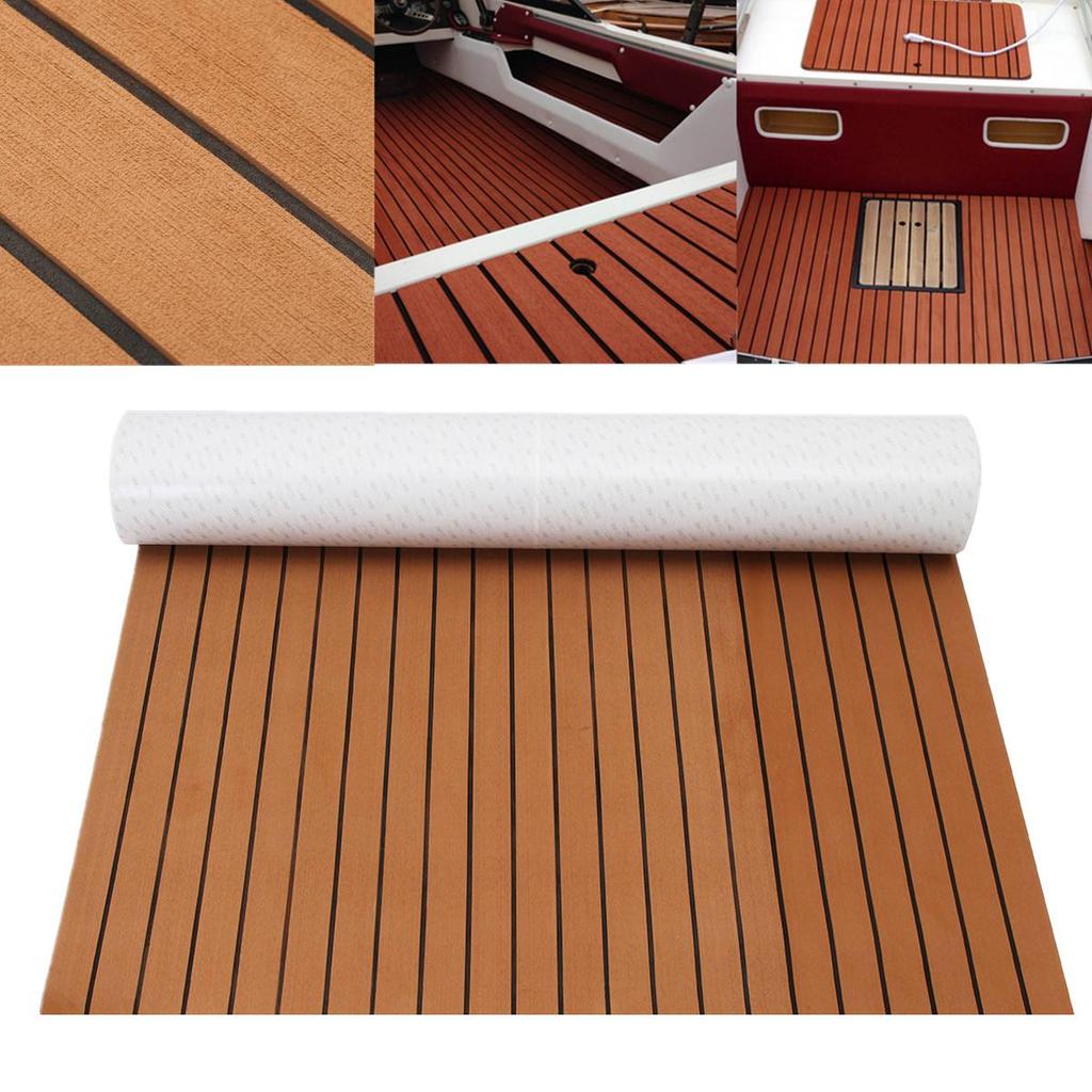 1200mmx2400mmx5mm Self-Adhesive Foam Yacht Synthetic Teak Deck Faux Teak Boat Deck Mat Decking Boat EVA Foam Floor Mat For Boat