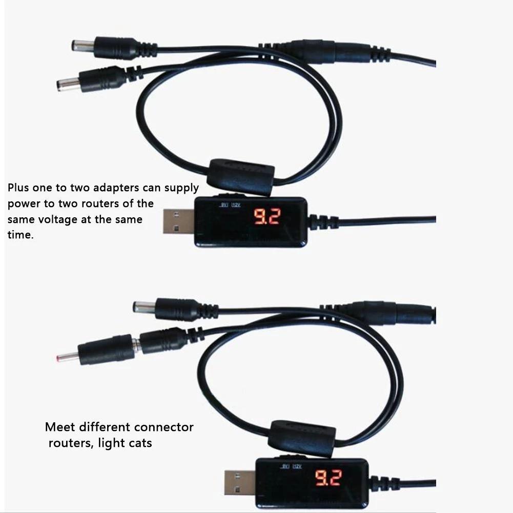 USB 5V To 9V & 12V-USB Step Up Boost Converter Power Supply - With Display