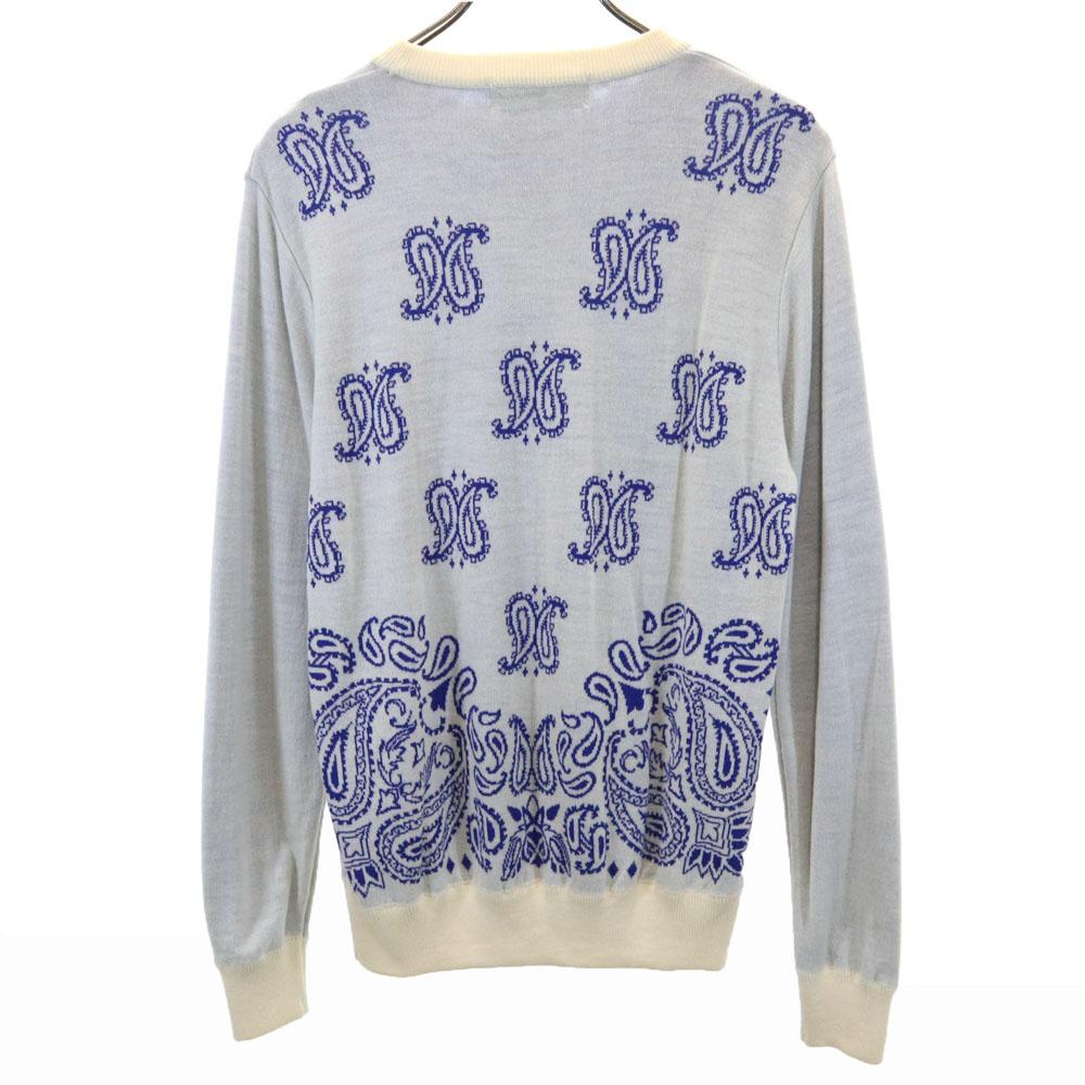 unused PHENOMENON wool Paisley Pattern Long sleeve sweater L white knit Women Used