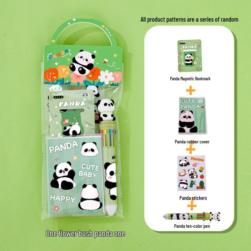 Pandapappersvarusats: Söt presentförpackning & Handväska för Studenter & Souvenirer