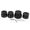 4 Pcs Black Aluminum Rough Craft Carving Front & Rear Axle Nut Covers Caps Fit For Sportster XL883 XL1200 Dyna Touring V- hwy