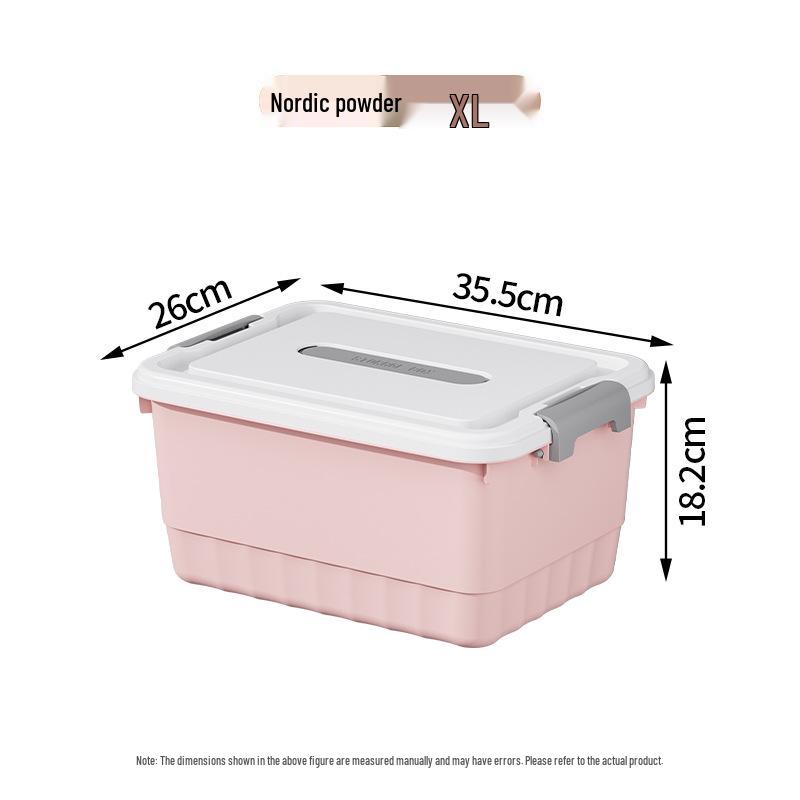 Extra Large Plastic Storage Box with Lid for Clothes, Toys, and Snacks