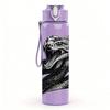 1PC Twisted Black Snake Animal Print 750ml Color Plastic Sports Water Bottle Leakproof Flip Straw Lid Suitable for Sports Office Home Use