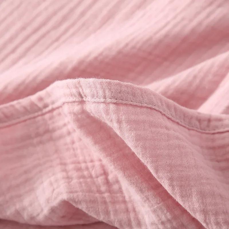 Solid Color Women's Short Sleeved Four Button Standing Collar Mid-long Sleeping Dress Home Sleepwear Women Nightgown