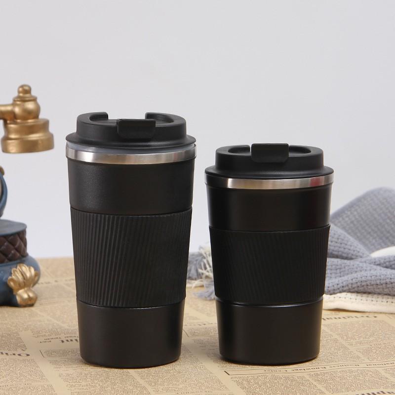Stainless Steel Vacuum Insulated Travel Mug With Protective Sleeve - 380ml 510ml Office Car Outdoor Use