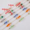 1Meter Stainless Steel Beads Chains for Jewelry Making DIY Women Bracelet Necklace Jewelry Crystal Ball Beaded Chain Accessories