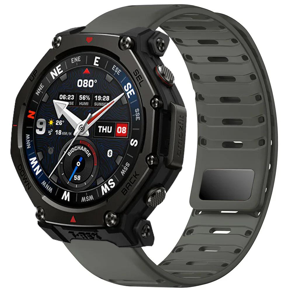 22mm Silicone Sports Strap For Amazfit T-Rex3 Pro 48mm Helio Magnetic Watchband For Amazfit Balance 2 1/Bip 6 5 Bracelet Correa