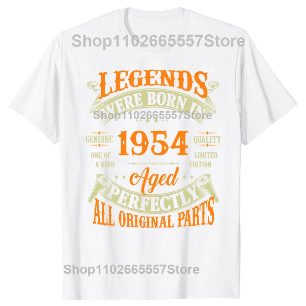 New Men 72th Birthday Tee Vintage Legends Born In 1954 72 Years Old T Shirt Oversize Printed Tee Shirt Casual Short Sleeve