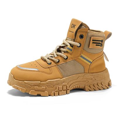 Zapatos Retro de Herramienta Nuevos de Primavera y Otoño Tendencia para Hombre Versátiles Antideslizantes Plataforma Botas Cortas Deportivas