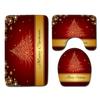 Christmas Bathroom Floor Mat Toilet Three-Piece Set