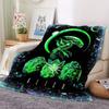 1Pc ArtAlien Print Flannel Blanket, High quality Comfortable for All Seasons, Warmth and Comfort, Perfect for Christmas Gifts