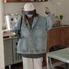 New Style Hong Kong Fashion Denim Jacket Loose Fit Casual Trendy Top Korean Version Couple Versatile Hooded Jacket For Women 2025 Spring Autumn