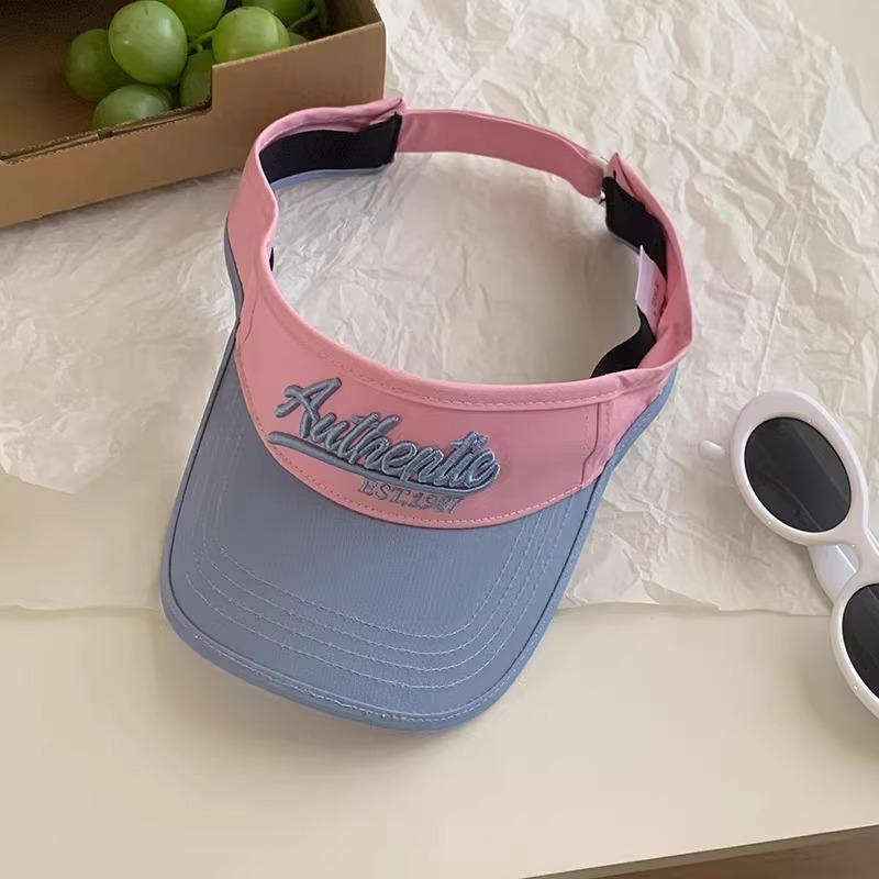 Female Summer Outdoor Sweet and Cool Girl Out Sports Sun Hat Men American Sweet and Cool Letter Embroidered Empty Top Hat