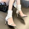 High Heels Women Sandals Ankle Open Toe Shoes Designer Summer Woman Cool Boots 2025 Dress New Luxury Pumps Femme Shoes