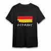 Women's Comfy T-Shirt Germany Black Red Gold Tee Short Oversize Cotton Black Tee
