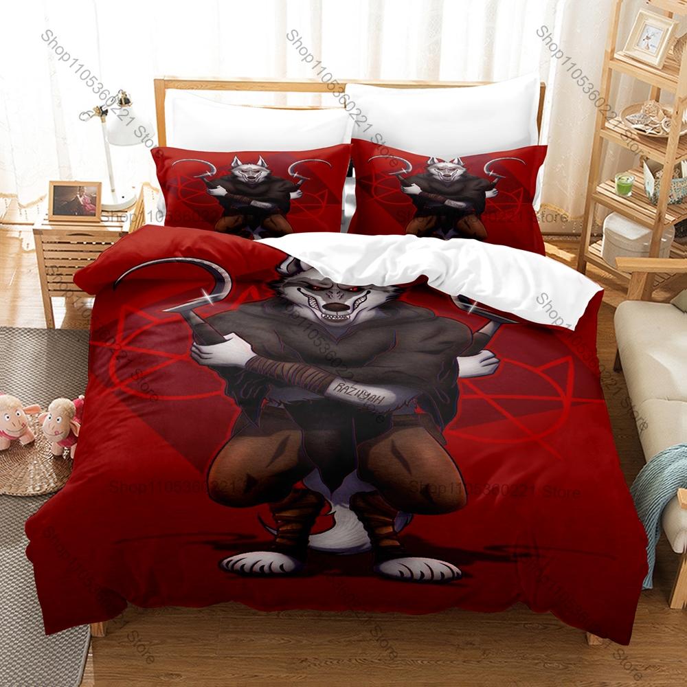 Cartoon PUSS IN BOOTS Bedding Set, Duvet Cover + 2 Pillowcases Vivid Pattern for Home Dorm Daily Use & Collection