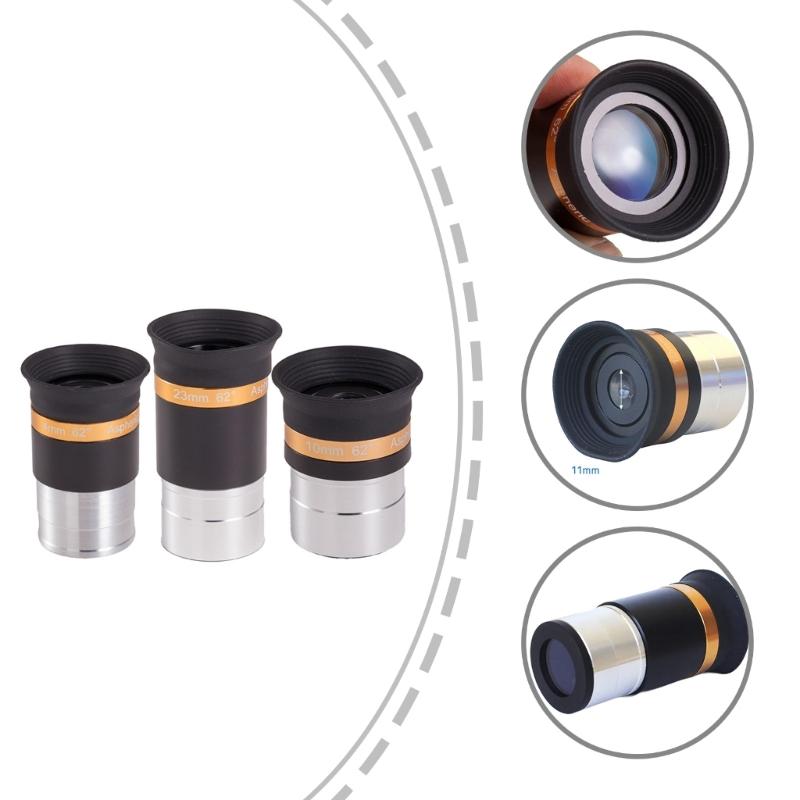 4/10/23mm Optical Lens Astronomy Telescope Eyepiece High Definition Telescope Eyepiece Lens 4/10/23mm Optical Lens
