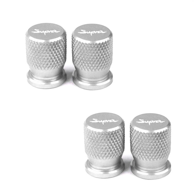 4pcs Car Wheel Tire Valve Caps for Toyota Supra mk3 mk4 accessories Aluminum Airtight Covers Badge Emblem