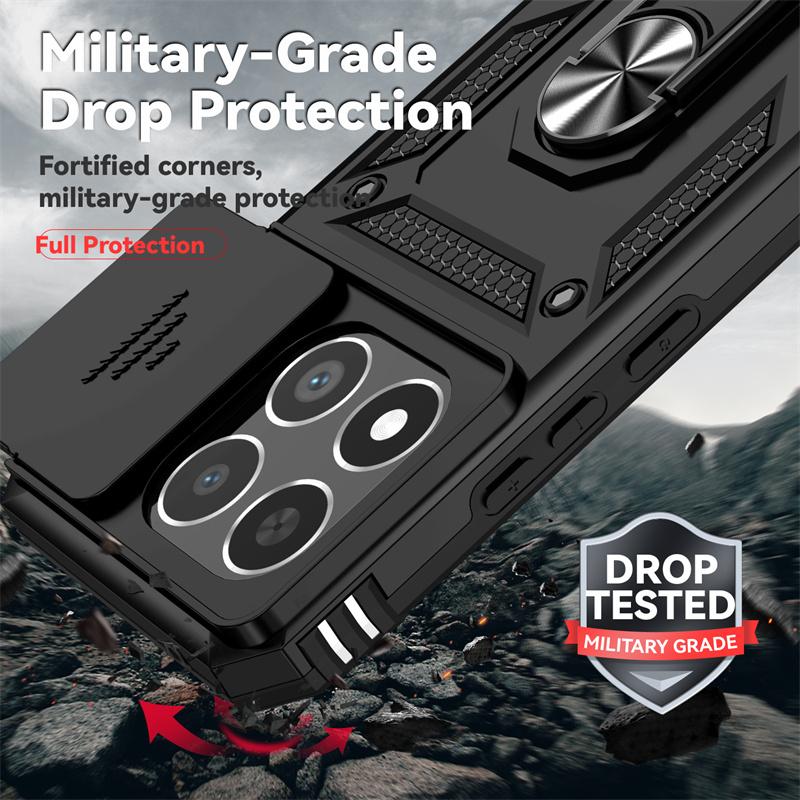 Armor Funda For Xiaomi 15T 5G Case Car Magnetic Holder Ring Phone Case For Xiaomi 15 T Mi 15T Mi15t Xiaomi15T Lens Protect Cover