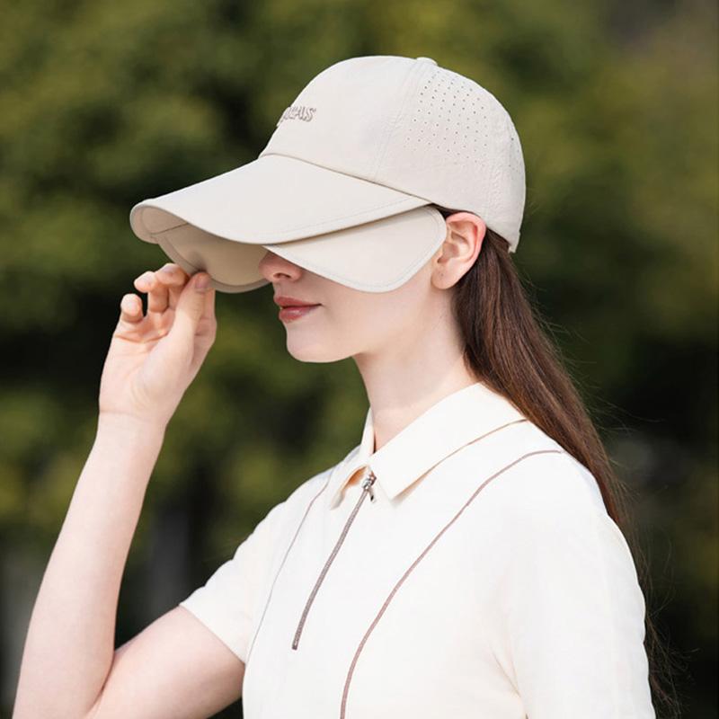 Summer Sunscreen Cap Men Women Wide Retractable Brim Outdoor Sports Peaked Cap Sun Hat Golf cap