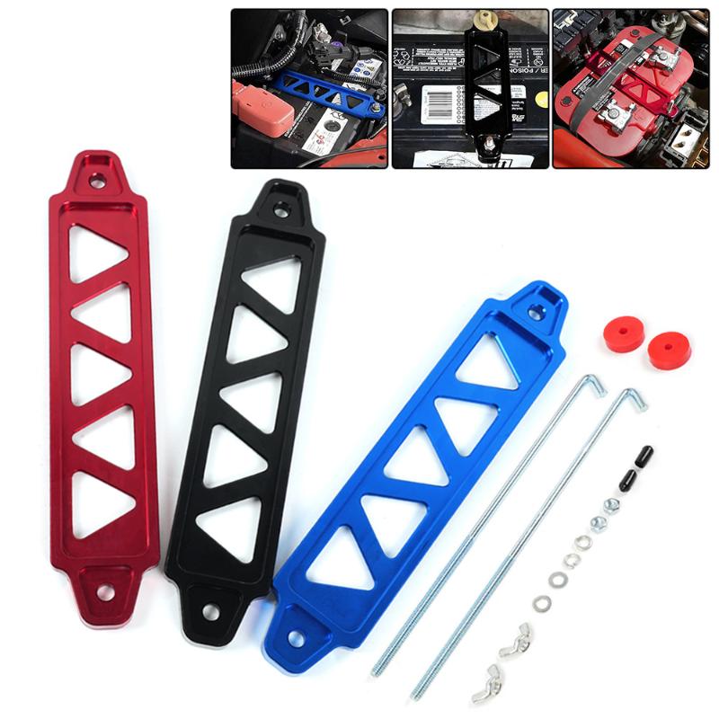 Universal Aluminum Auto Battery Holder 218mm 190mm Easy Install Tie Down Mount Bracket For Enhanced Battery Safety
